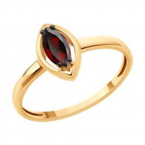 Золотое кольцо Diamant с гранатом 51-310-02110-2 фото