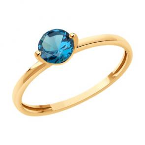 Золотое кольцо Diamant с Лондон топазом 51-310-02196-2 фото