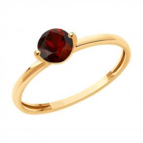 Золотое кольцо Diamant с гранатом 51-310-02196-3 фото