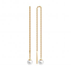 Золотые серьги Diamant с жемчугом 51-323-02843-1 фото