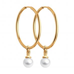 Золотые серьги-трансформеры Diamant с жемчугом 51-324-01843-1 фото