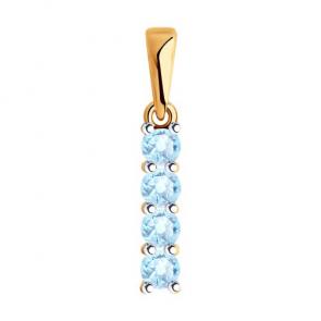 Золотая подвеска Diamant с топазом 51-330-01632-1 фото