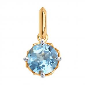 Золотая подвеска Diamant с топазом 51-330-01763-1 фото