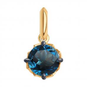 Золотая подвеска Diamant с топазом и Лондон топазом 51-330-01763-2 фото