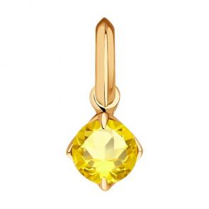 Золотая подвеска Diamant с цитрином 51-330-01764-4 фото