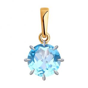 Золотая подвеска Diamant с топазом 51-330-01765-1 фото