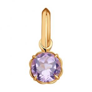 Золотая подвеска Diamant с аметистом 51-330-01766-4 фото