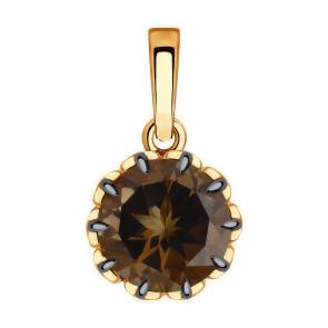 Золотая подвеска Diamant с раухтопазом 51-330-01811-3 фото