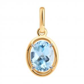 Золотая подвеска Diamant с топазом 51-330-01927-1 фото