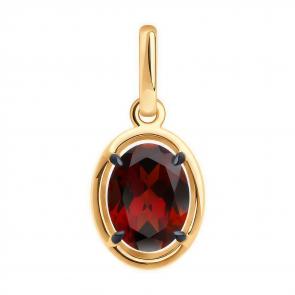 Золотая подвеска Diamant с гранатом 51-330-01927-2 фото