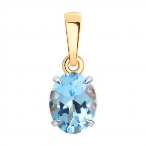 Золотая подвеска Diamant с топазом 51-330-01929-1 фото