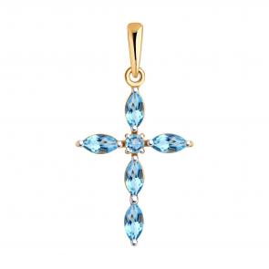 Золотая подвеска Diamant с топазом 51-330-02045-1 фото