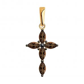 Золотая подвеска Diamant с раухтопазом 51-330-02326-6 фото