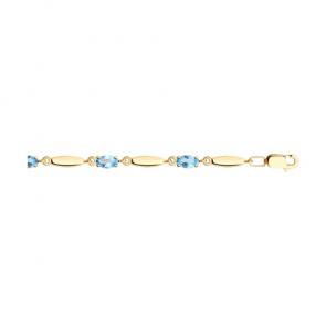 Золотой браслет Diamant с топазом 51-350-00362-1 фото