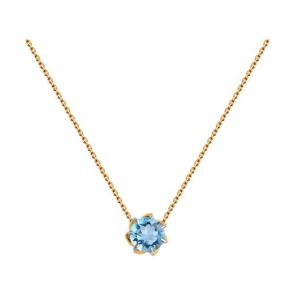 Золотое колье Diamant с топазом 51-370-01774-1 фото