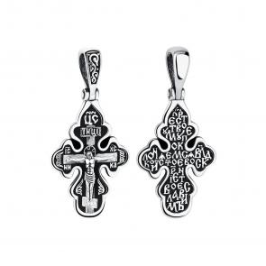 Подвеска-крест из серебра Распятие Христово и Тропарь Кресту TALANT 51-76-0000-10668 фото