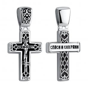 Серебряная подвеска- крест Распятие Христово TALANT с деревом Граб 51-76-00Д0-15612 фото
