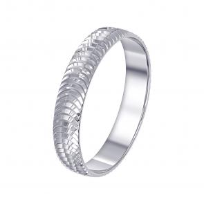 Обручальное кольцо из белого золота 4 мм Primossa 510-000-182 фото