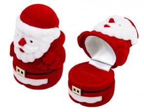 Футляр флокированный Санта Клаус под кольцо и серьги серия Новогодняя 51301-к фото