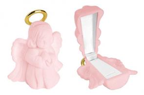 Футляр флокированный Ангелочек под кольцо и серьги серия Новогодняя 51716-р фото