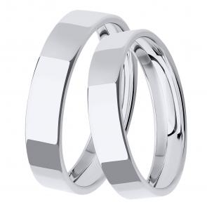 Обручальное кольцо 4 мм из белого золота Diamant 52-111-02041-1 фото