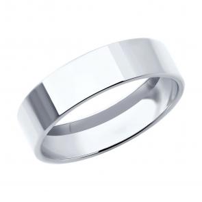 Обручальное кольцо из белого золота 5 мм Diamant 52-111-02042-1 фото