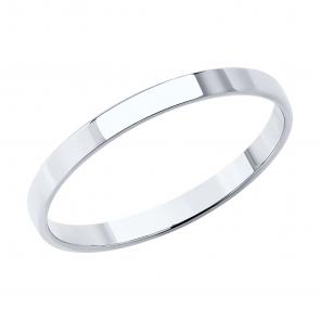 Обручальное кольцо из белого золота 2 мм Diamant 52-111-02127-1 фото