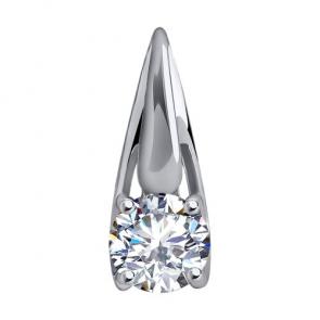 Подвеска из белого золота Diamant с фианитом 52-130-01727-1 фото
