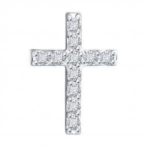 Подвеска из белого золота Diamant с бриллиантом 52-130-02043-1 фото