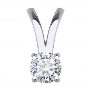 Подвеска из белого золота Diamant с фианитом 52-130-02119-1 фото