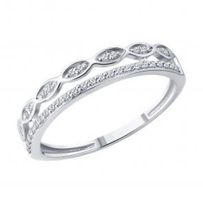 Кольцо из белого золота Diamant с бриллиантом 52-210-00489-1 фото