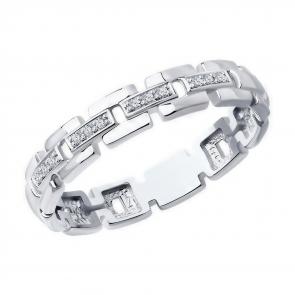 Кольцо из белого золота Diamant с бриллиантом 52-210-01697-1 фото