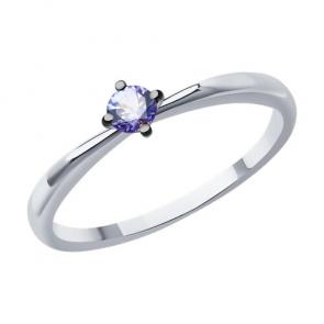 Кольцо из белого золота Diamant с танзанитом 52-210-01714-3 фото