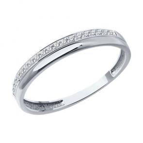 Кольцо из белого золота Diamant с бриллиантом 52-210-01909-1 фото
