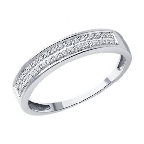 Кольцо из белого золота Diamant с бриллиантом 52-210-01922-1 фото