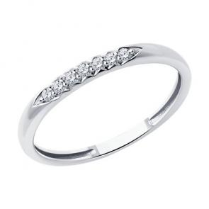 Кольцо из белого золота Diamant с бриллиантом 52-210-02079-1 фото