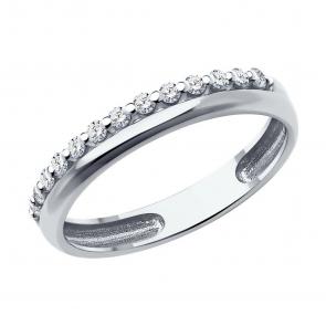 Кольцо из белого золота Diamant с бриллиантом 52-211-02226-1 фото