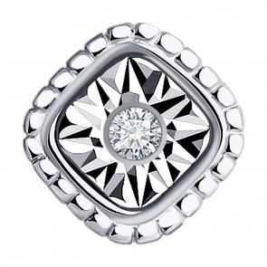 Подвеска из белого золота Diamant с бриллиантом 52-230-01563-1 фото