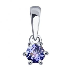 Подвеска из белого золота Diamant с танзанитом 52-230-01656-2 фото