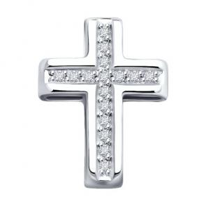 Подвеска из белого золота Diamant с бриллиантом 52-230-02207-1 фото