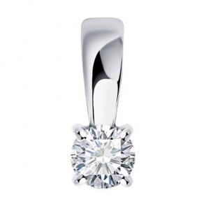 Подвеска из белого золота Diamant с бриллиантом 52-230-02360-1 фото