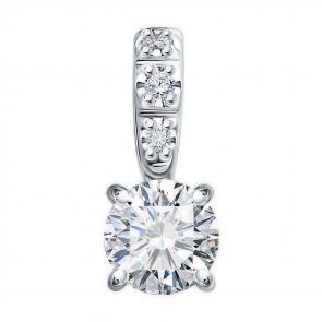 Подвеска из белого золота Diamant с бриллиантом 52-230-02416-1 фото