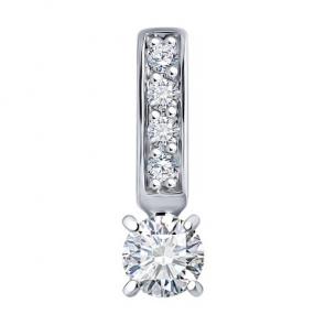 Подвеска из белого золота Diamant с рубином и бриллиантом выращенным 52-230-02491-1 фото