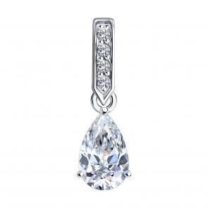 Подвеска из белого золота Diamant с рубином и бриллиантом выращенным 52-230-02583-1 фото