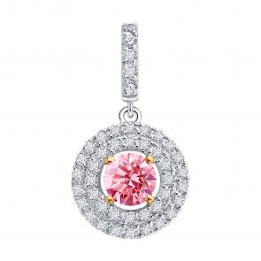 Подвеска из белого золота Diamant с рубином и бриллиантом выращенным 52-230-02644-1 фото