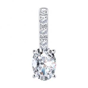 Подвеска из белого золота Diamant с рубином и бриллиантом выращенным 52-230-02709-1 фото