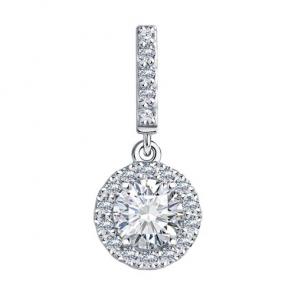 Подвеска из белого золота Diamant с рубином и бриллиантом выращенным 52-230-02748-1 фото