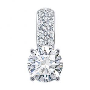 Подвеска из белого золота Diamant с рубином и бриллиантом выращенным 52-230-02757-1 фото