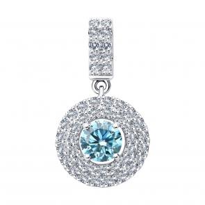 Подвеска из белого золота Diamant с рубином и бриллиантом выращенным 52-230-02771-1 фото
