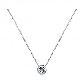 Колье из белого золота Diamant с бриллиантом 52-270-01074-1 фото